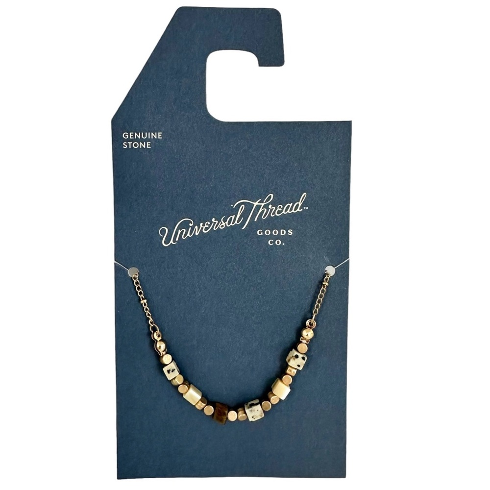 NEW Genuine Stone Beaded Necklace Universal Thread